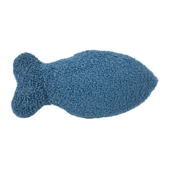 Coussin poisson 30x7x13cm bleu m