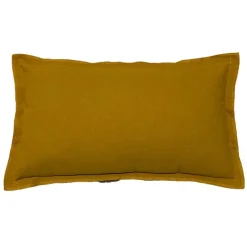 Coussin uni 28x48cm ocre
