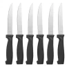 Couteau steak noir x6pcs