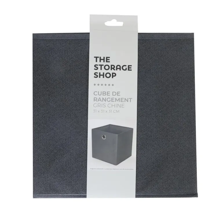Cube de rangement gris chine