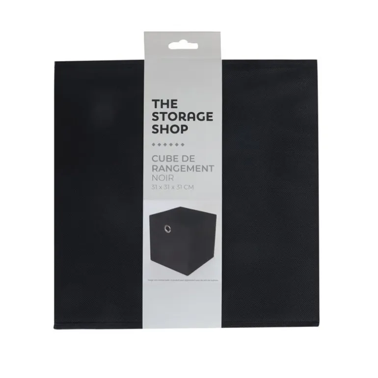 Cube rangement noir