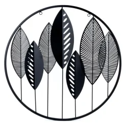 Decoration murale feuilles metal
