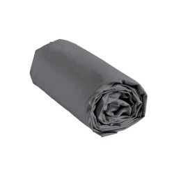 Drap housse 90x190 gris fonce