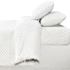 Drap housse 140x190 imprime blan
