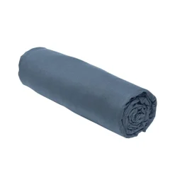 Drap housse 160x200 jersey bleu