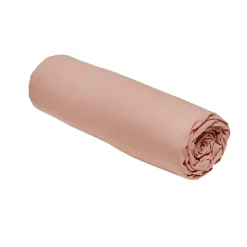 Drap housse 90x190 jersey rose