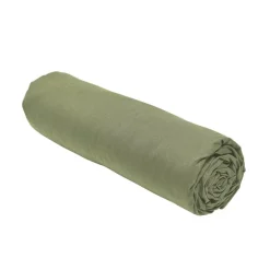 Drap housse 140x190 jersey vert