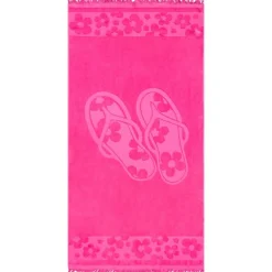 Drap plage velours jacquard uni