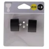 Embout bouchon d28 x2 - noir mat