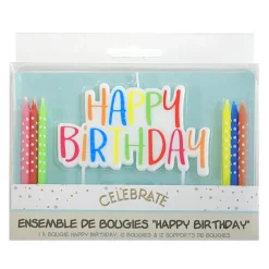 Ensemble de bougies happy birth