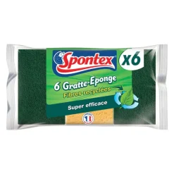 Eponges x6 fibres recyclees