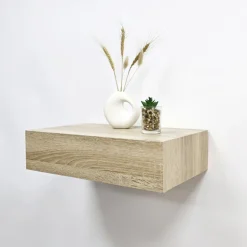 Etagere 1 tiroir effet bois