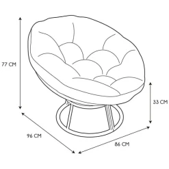 Fauteuil papasan blanc