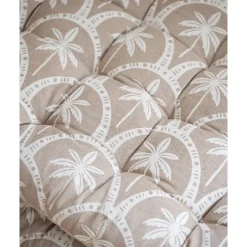 Futon palmiers pompons 120x60cm