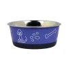 Gamelle inox paroi decor bleu