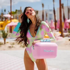 Glaciere 12l retro vintage rose
