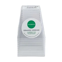 Grande verrine carree x10 plasti
