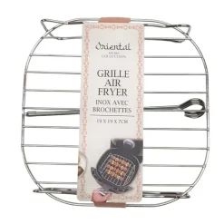Grille air fryer inox+brochettes