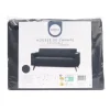 Housse de canape unie 3p noir