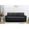 Housse de canape uni 3p taupe