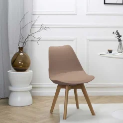 Housse de chaise s uni taupe
