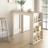Ilot creme & bois