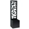 Jardiniere murale metal feuillag