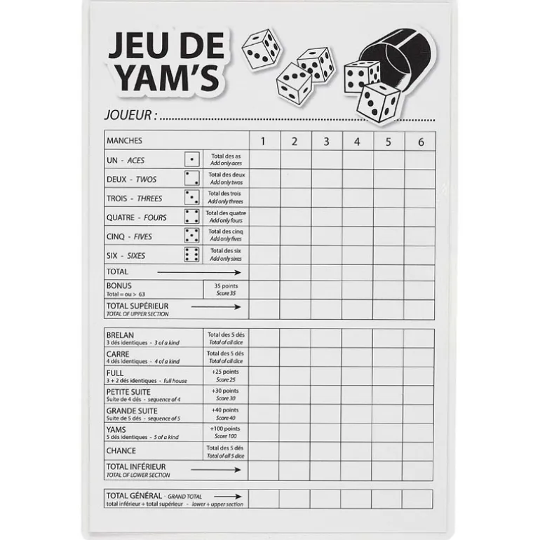 Jeu du yams geant