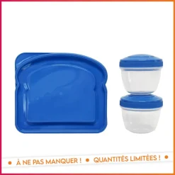 Kit repas 3 pieces bleu