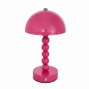 Lampe champignon boule rose