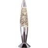 Lampe lave a paillettes argent