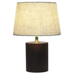 Lampe pied bois nervure