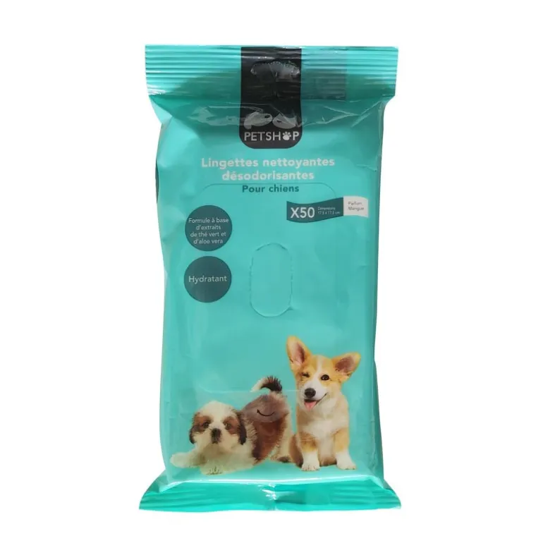 Lingettes nettoyantes animaux