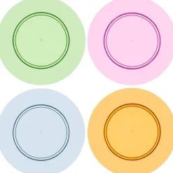 Lot de 4 assiettes transparents