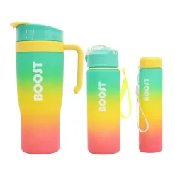 Lot de 3 gourdes plastique