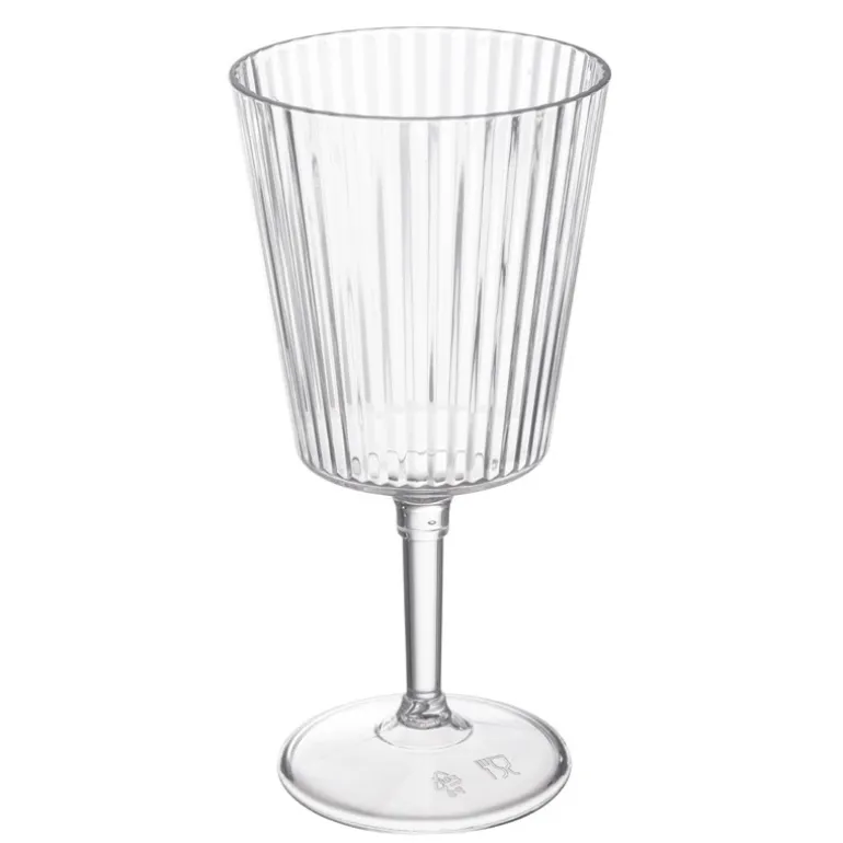 Lot de 4 verres a vin strie