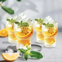 Lot de 4 verres bas cotele 330ml