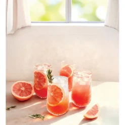 Lot de 4 verres haut textures