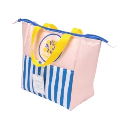 Lunch bag beige/bleue