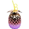 Mason jar ananas avec paille met