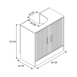 Meuble sous evier linea