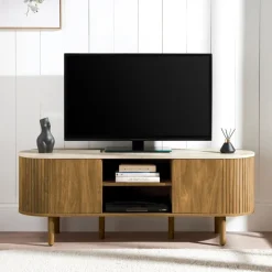 Meuble tv effet manguier/travert