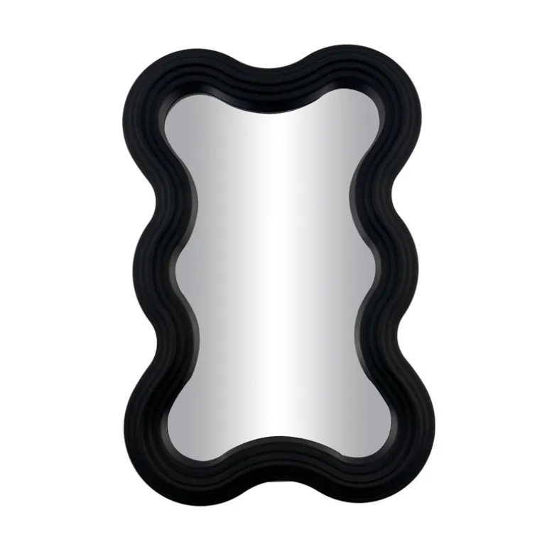 Miroir ondule noir