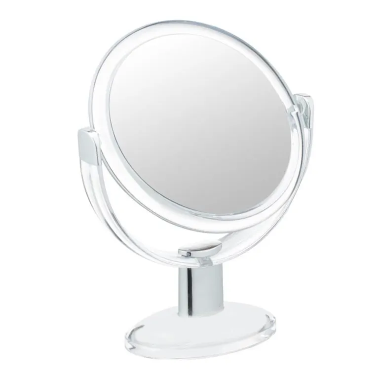 Miroir sur pied double face