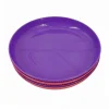 Pack de 4 assiettes colorees
