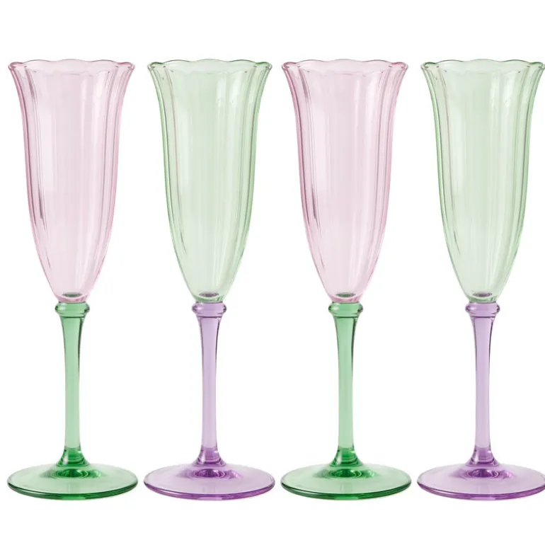 Pack de 4 flutes a champagne fle