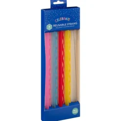 Paille x 8 multicolore reutilisa