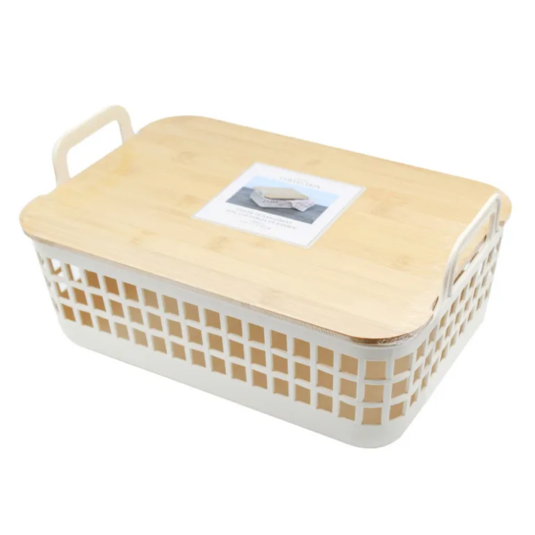 Panier de rangement bambou s