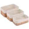 Panieres de rangement bambou x3