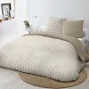 Parure vichy 240x220 taupe